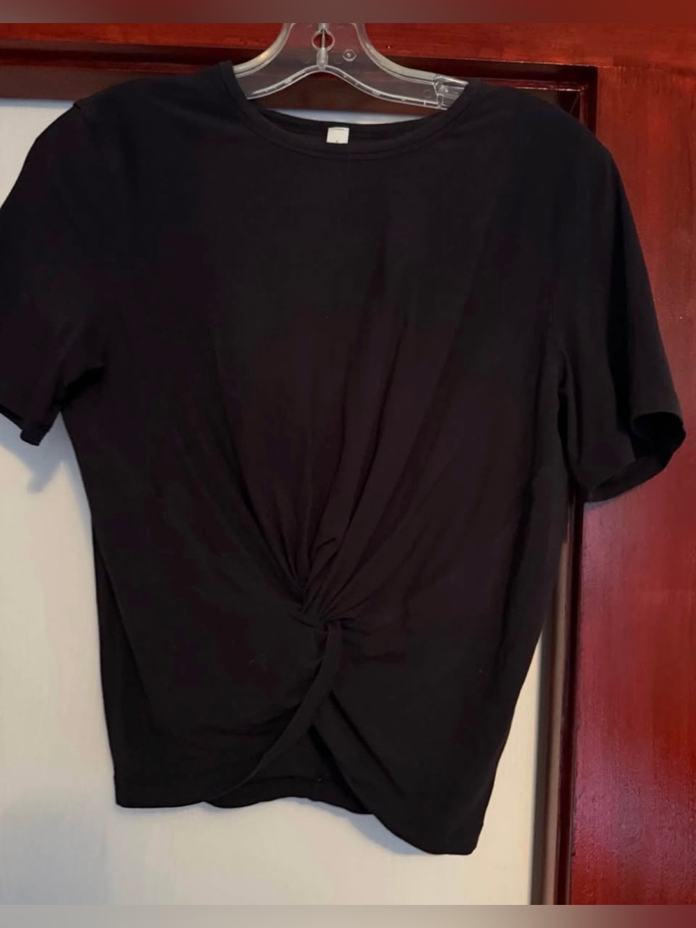 Lululemon Black Twist-Knot Short Sleeve Tee